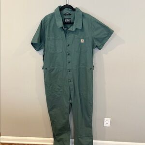 Carhartt Forest Green Short-Sleeve Jumpsuit